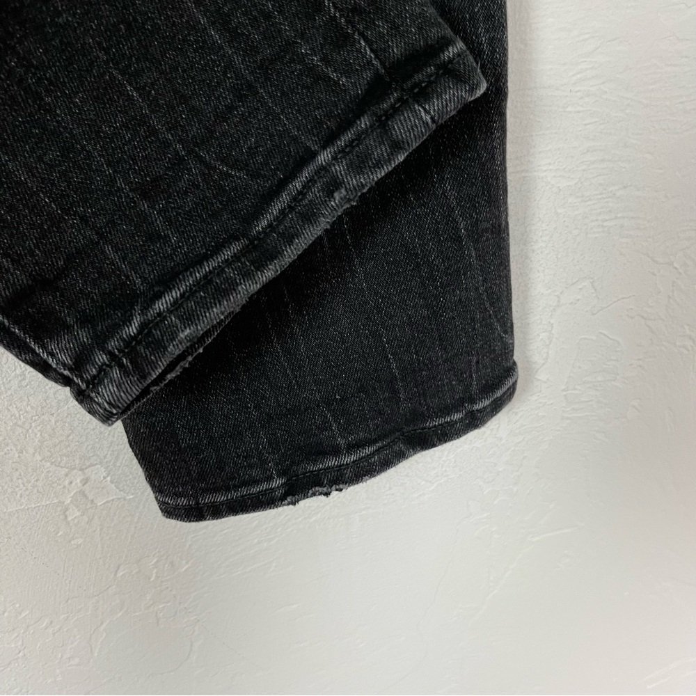 American Eagle Jeans‎ Skinny Black Dark Wash Distressed Ripped Frayed Cotton - Picture 8 of 9